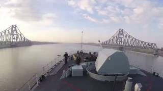 Cool time-lapsed journey through Suez Canal by Canadian Navy ship