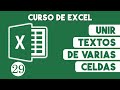 Como Unir Textos de Varias Celdas en Excel - Concatenar Texto