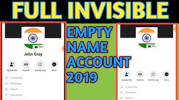 HOW TO CREAT INVISIBLE NAME FACEBOOK ACCOUNT 2019| INVISIBLE ID ON FACEBOOK | BY SHAHID TRICKER