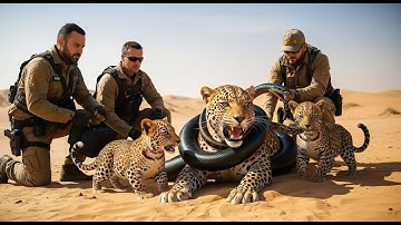 Rescue heroes save mother and baby jaguar from the world