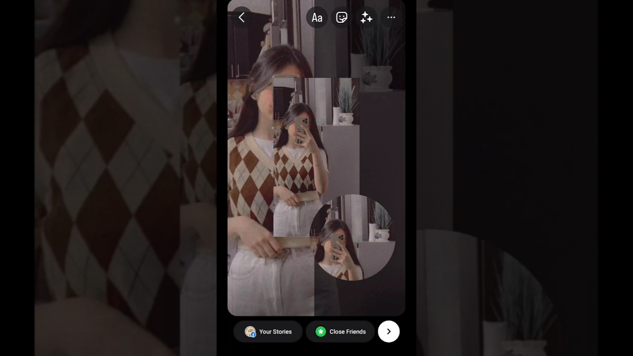 cute mirror pic story idea 💜 #editing #aesthetic #instastory #aestheticgirl #mirror