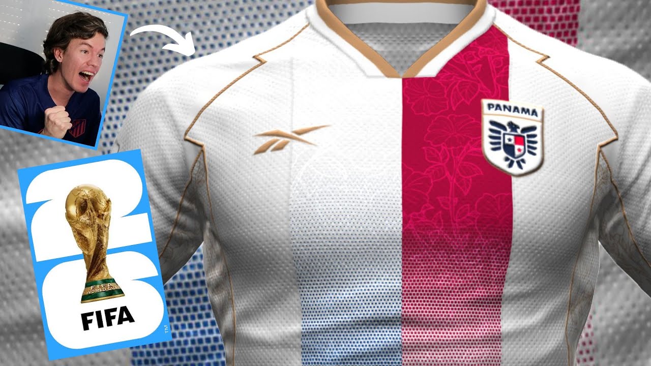 Panama's away jersey for the 2026 World Cup, made by Reebok! - YouTube