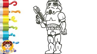 Star Wars Stormtrooper - Coloring and Drawing for Kids