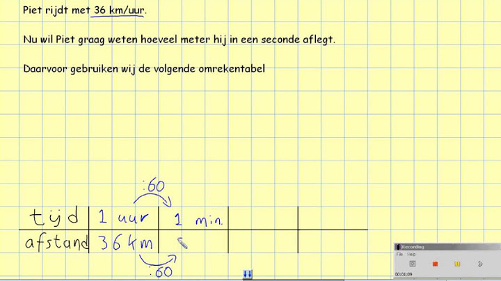 2  Van kilometer per uur naar meter per seconde