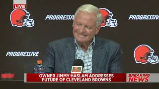 Browns owner Jimmy Haslam holds news conference