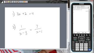 solve function on classpad ii