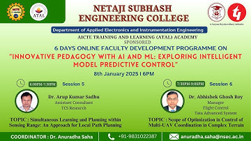 ATAL FDP on Innovative Pedagogy with AI & ML: Exploring Intelligent Model Predictive Control D3S5