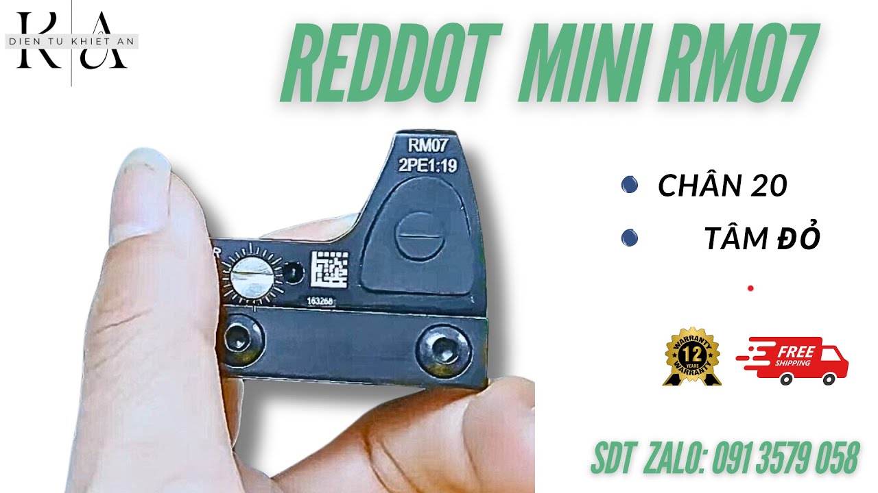 Kính Ngắm Reddot Mini RM07 Chân 20 Tâm Đỏ 2025 