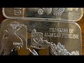 1 Oz vintage Silver Art Bars , American Mint, APM And American Argent mint Dipskie