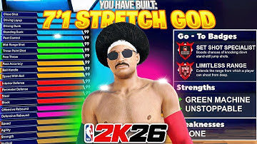 BEST STRETCH BIGMAN BUILD in SEASON 2 NBA 2K26! LEGEND REBOUNDING + LIMITLESS! BEST CENTER BUILD!