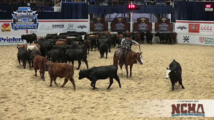 2021 NCHA Futurity Open Champion: JANIE WOOD shown...