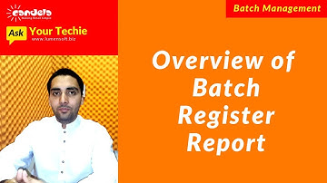 Retail Software: Overview of Batch Register Report