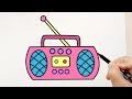 How to Draw Radio | Drawing Radio Coloring