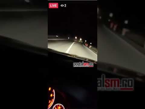 VIDEO. Şofer kamikaze în Satu Mare. Goneşte cu 200 km/h şi se filmează