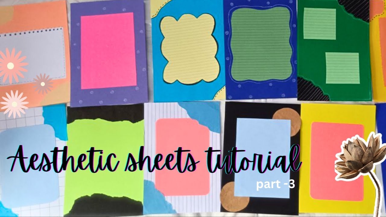 Aesthetic project sheets part 3 | decorative sheets for project 😍