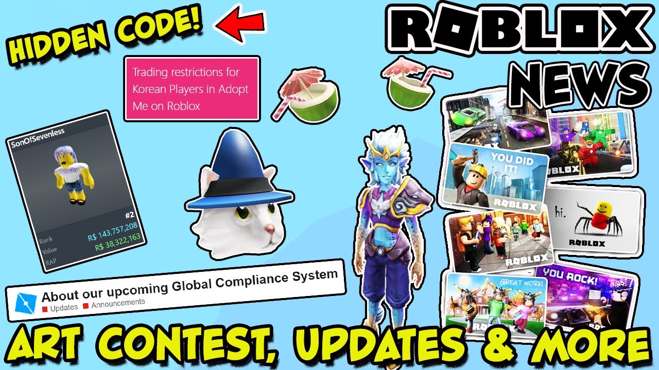 Roblox News Art Contest For Robux White Cat Wizard New Stuff No Trading In Korea Robux Code Youtube - roblox cat hat