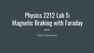 Physics 2212 Lab 5: Magnetic Braking with Faraday
