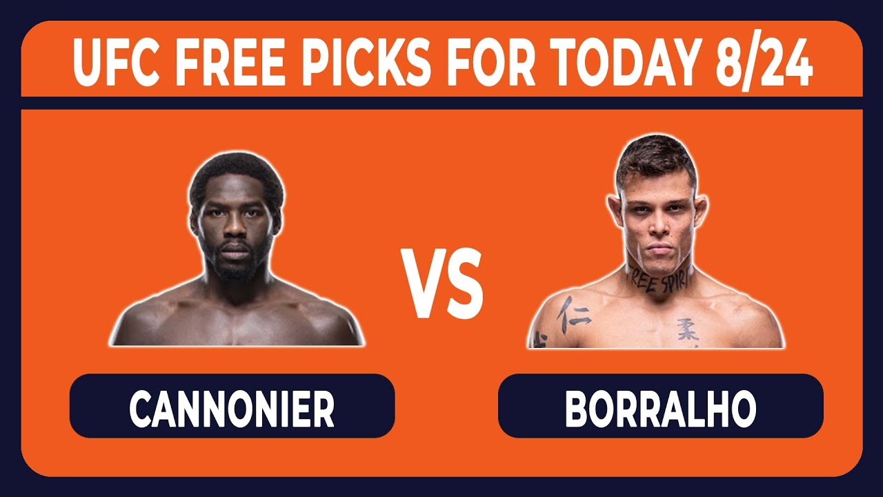 Jared Cannonier vs Caio Borralho 8/24/2024 FREE UFC on ESPN 62 Betting Tips, Picks and Predictions