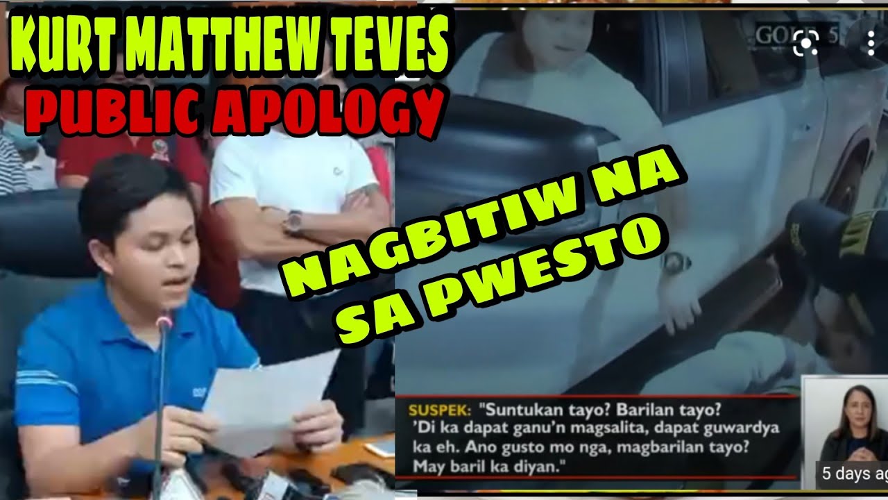 KURT MATTHEW TEVES PUBLIC APOLOGY YouTube