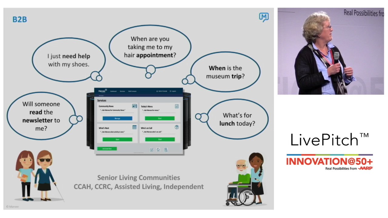 2017 AARP Innovation@50+ LivePitch: Marvee Startup Pitch (Caregiving Health Technology)