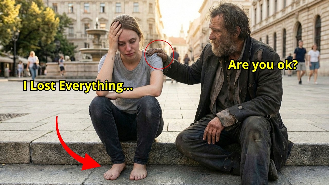 No one stopped to help the little girl who was crying — until a beggar held her hand and changed...