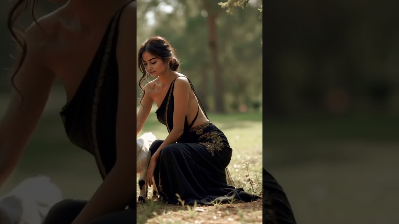 Backless Saree & Baby Goat—Who’s the Real Heartbreaker?