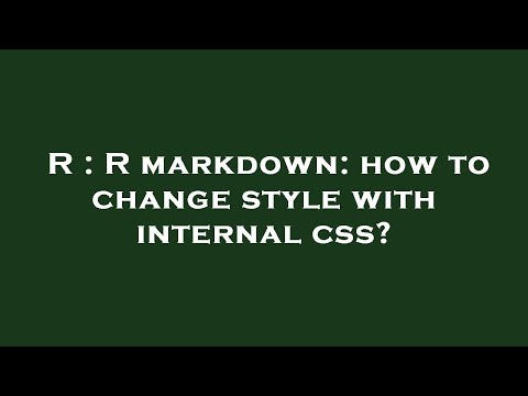 R : R markdown: how to change style with internal css?