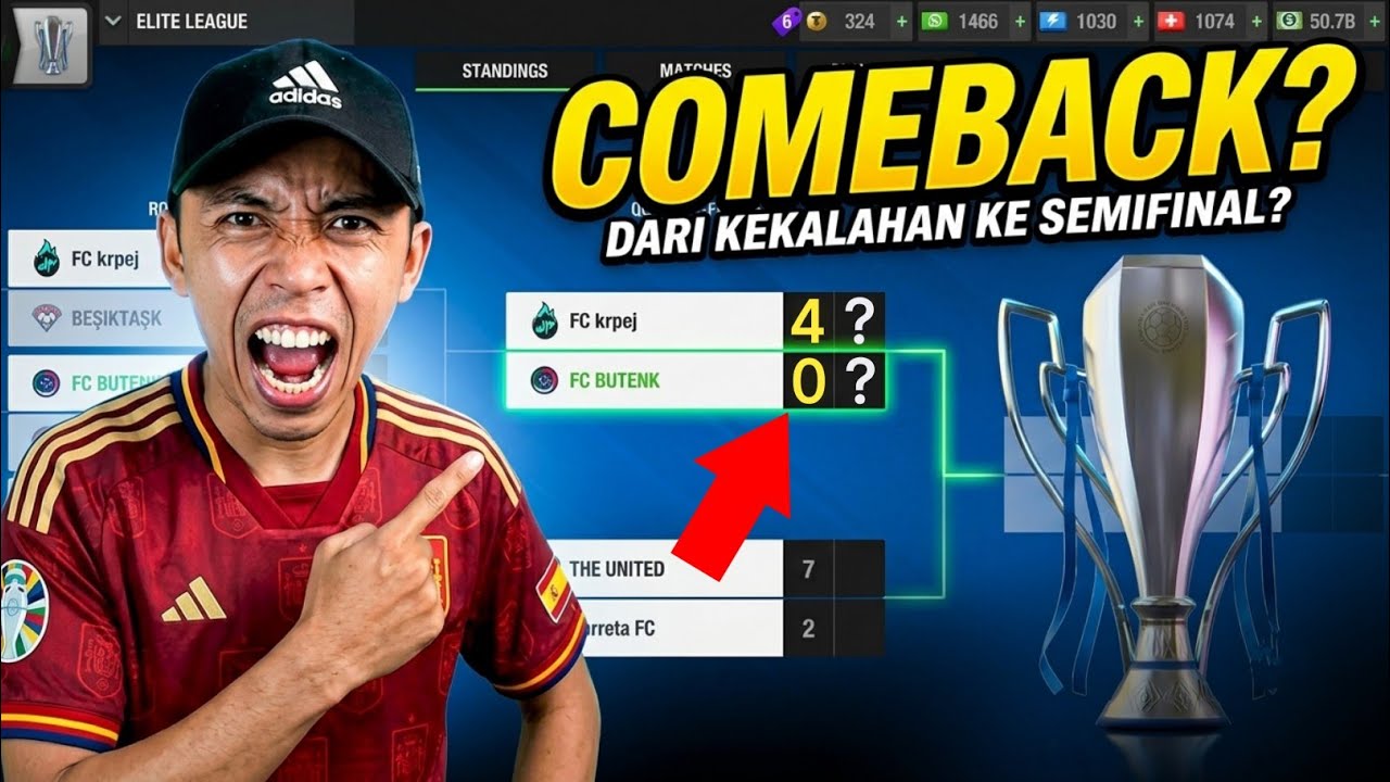 BISAKAH COMEBACK SETELAH KALAH 4-0 DI LEG 1 ⁉️ TOP ELEVEN CAREER MODE