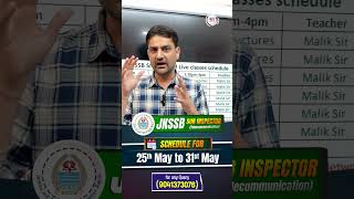 This week schedule for JKSSB Sub Inspector (Telecommunications) 2026 – Live Classes Update!