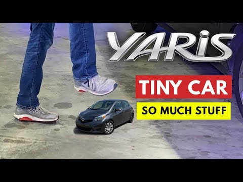 A Toyota Yaris Can Fit A SURPRISING Amount Of Stuff (Trash) Inside Of It! | Other People's Cars