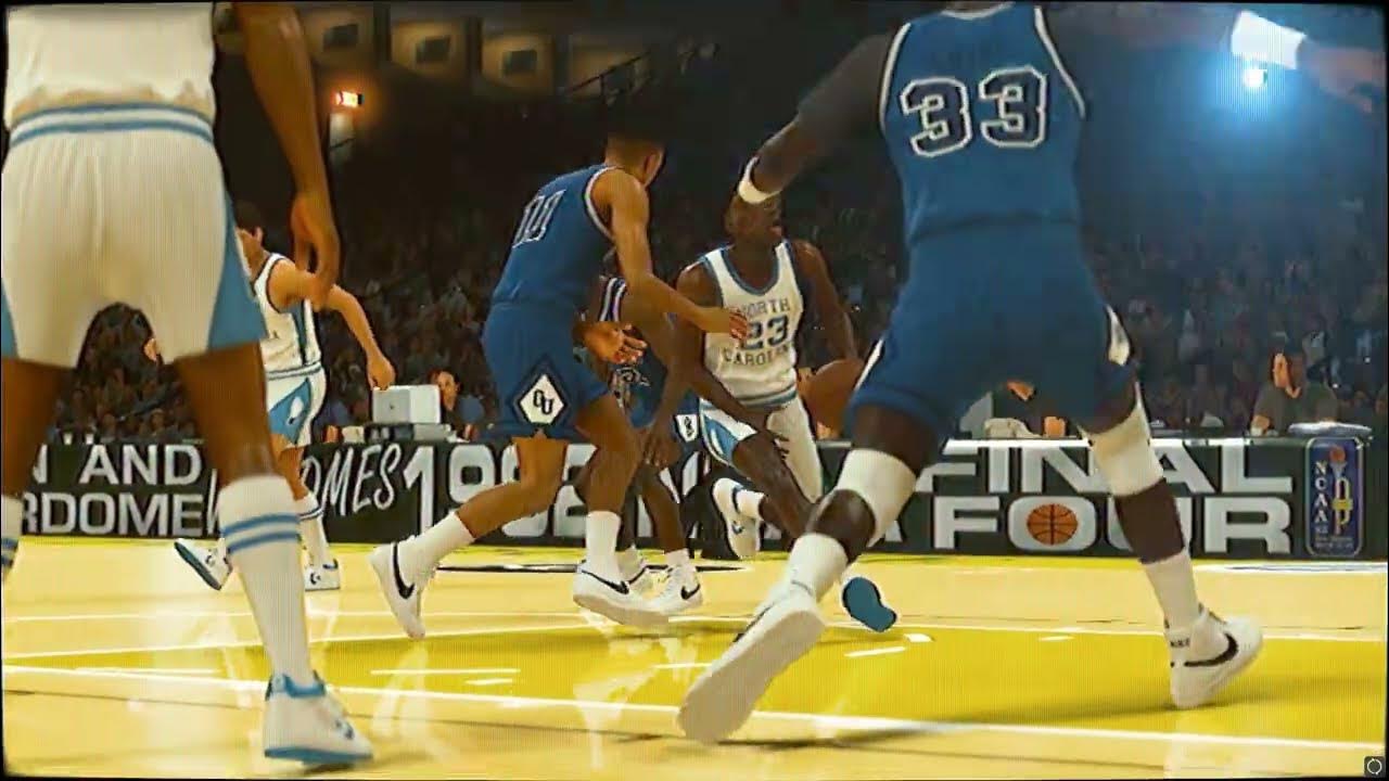 NBA 2K23 1982 Jordan dunks on Ewing NCAA Championship Game YouTube