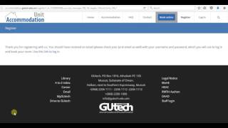 GUtech accommodation -  how to register