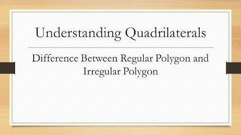 Regular Polygon and Irregular Polygon | Chapter 3 | CBSE | NCERT | Class 8 Maths