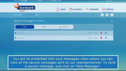 How to send/receive secure messages - Eurobank Cyprus E-Banking platform
