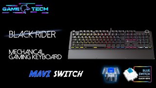 Gametech Black Rider Blue Switch Mekanik Klavye