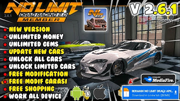 NO LIMIT DRAG RACING 2 MOD APK V2.6.1 Latest Version 2025 | Unlimited Money & Coins