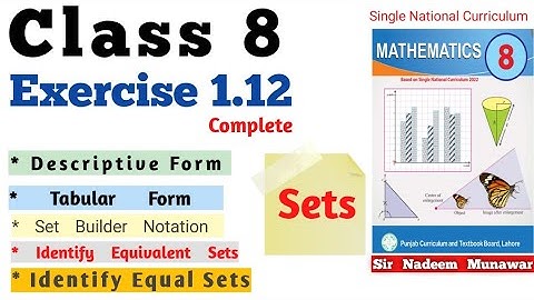 Class 8 Exercise 1.12 Single National  Ex 1.12  8th  SNC PCTB Maths in Urdu Hindi Sir Nadeem Munawar