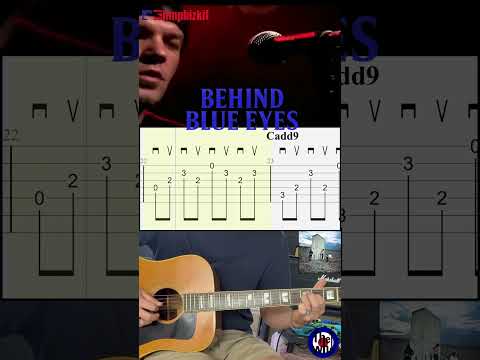 The Who / Limp Bizkit - Behind Blue Eyes - Guitar Tab guitar tab video