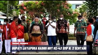 Bupati Jayapura Hadiri HUT ke 43 SMP N 2 Sentani