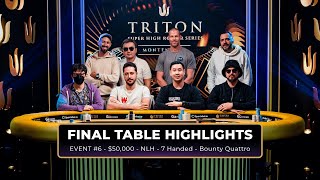 FINAL TABLE Highlights - Event #6 50K NLH BOUNTY QUATTRO | Triton Poker Series Montenegro 2024