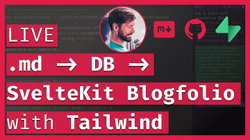 Markdown to Database to Svelte 📝 md blog with SvelteKit & Tailwind 🤖 part 4 🔴 LIVE Coding & Chill