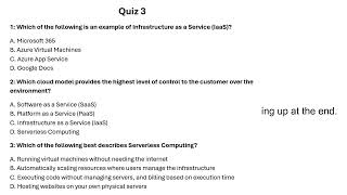 AZ-900 Module 1 Quiz No 3 : Cloud Service Types & Serverless Computing | Test Your Azure Knowledge!
