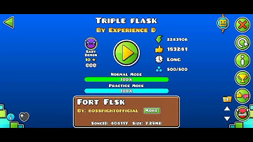[On Mobile 60Hz] Triple Flask (Easy Demon; all coins) by Experience D - Geometry Dash