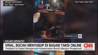 Viral, Bocah Menyusup di Bagasi Taksi Online