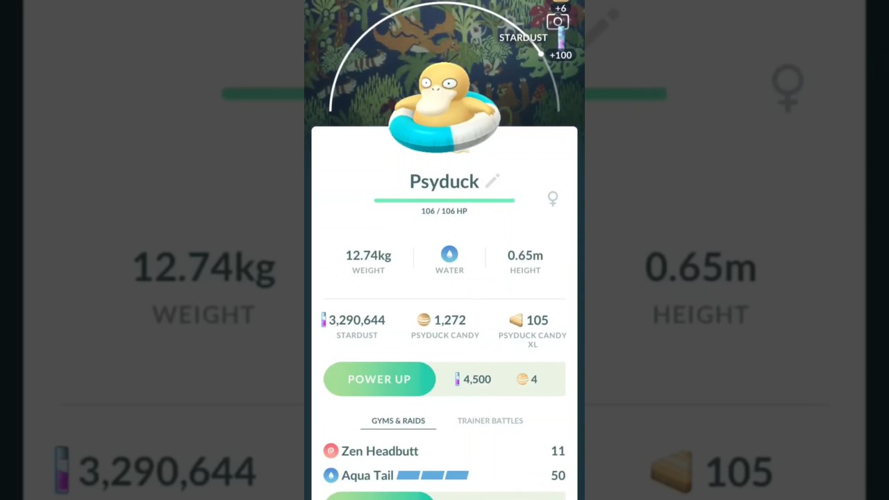 GLITCH to force a background from a wild Psyduck! 