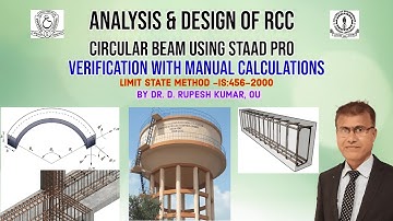 STD-2|Analysis&Design of RCC CircularBeam using STAADPro|Torsion|Verification with ManualCalculation