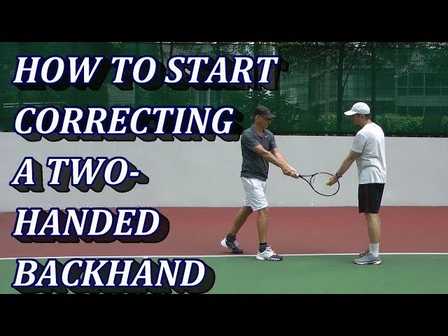 Correcting A Two-Handed Backhand Tennis Stroke - What's The Mental Image class=