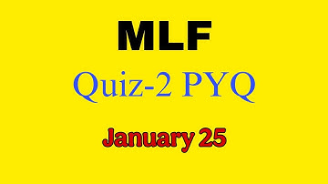 MLF Quiz-2 PYQ || January 2025 Term | IITM BS Degree | Practice & Solutions