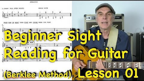 Beginner Sight Reading for Guitar - Lesson 1 (Berklee method)