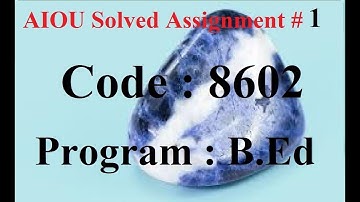 AIOU Code 8602 Solved Assignment No 1 Spring 2024 | Baloch Academy